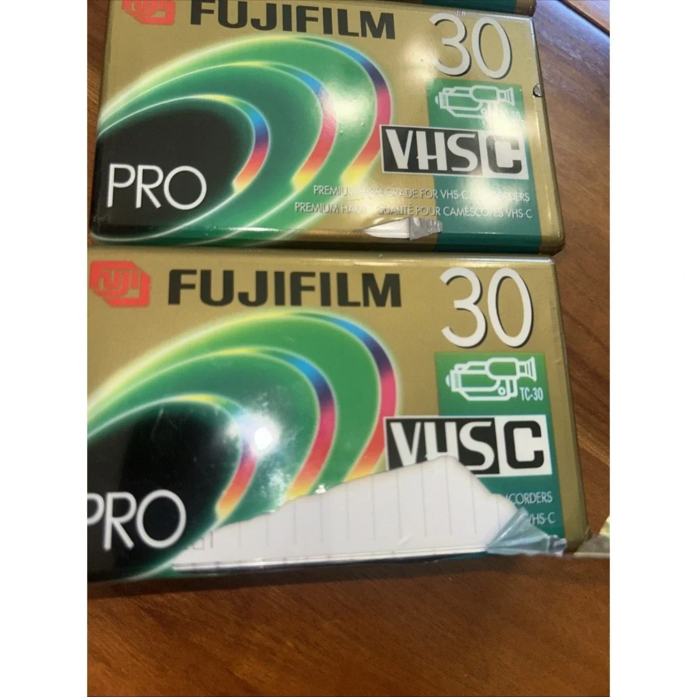 3 lot- FUGIFILM VHS C PRO - TC 30 Tapes New Sealed Camcorder Tapes